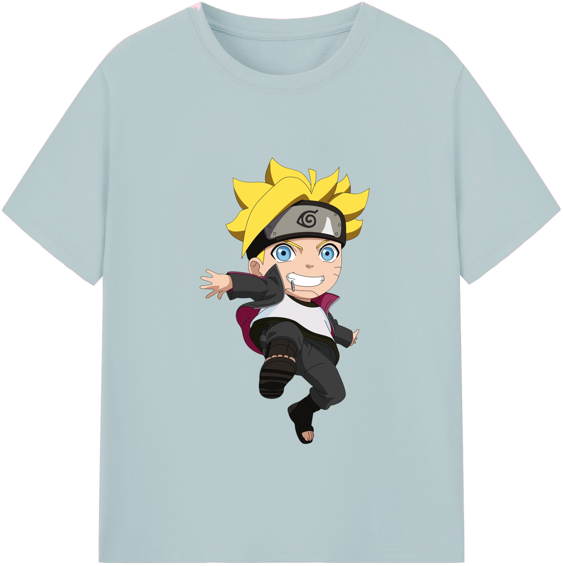 （画像用） NARUTO -ナルト- うずまき ボルト Uzumaki Boruto 綿100％半袖Tシャツ（フロントプリント）